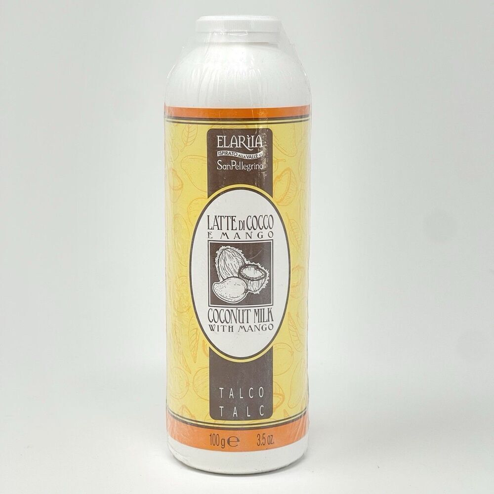 NEW San Pellegrino Elariia Coconut Milk Mango 3.5 oz Talc Body Powder SEALED